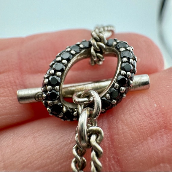 Swarovski Silver and Black Knot Necklace EUC - Picture 4 of 5